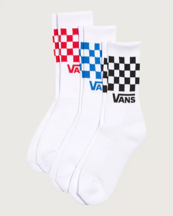 3er-Pack klassische Crew-Socken mit Karomuster für Kinder