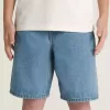 Baggy-Jeansshorts mit Karomuster für Kinder