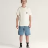 Baggy-Jeansshorts mit Karomuster für Kinder