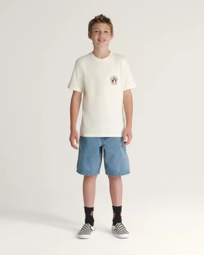 Baggy-Jeansshorts mit Karomuster für Kinder