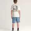 Baggy-Jeansshorts mit Karomuster für Kinder