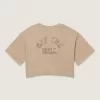 Behelfsmäßiges Relax-Crop-T-Shirt