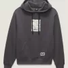 Bloussant-Graffiti-Kapuzenpullover „Missed Flights“. Bloussant-Graffiti-Kapuzenpullover „Missed Flights“.