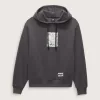 Bloussant-Graffiti-Kapuzenpullover „Missed Flights“. Bloussant-Graffiti-Kapuzenpullover „Missed Flights“.