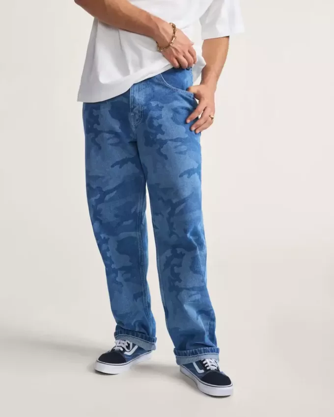 Check-5 Loose Denim-Hose