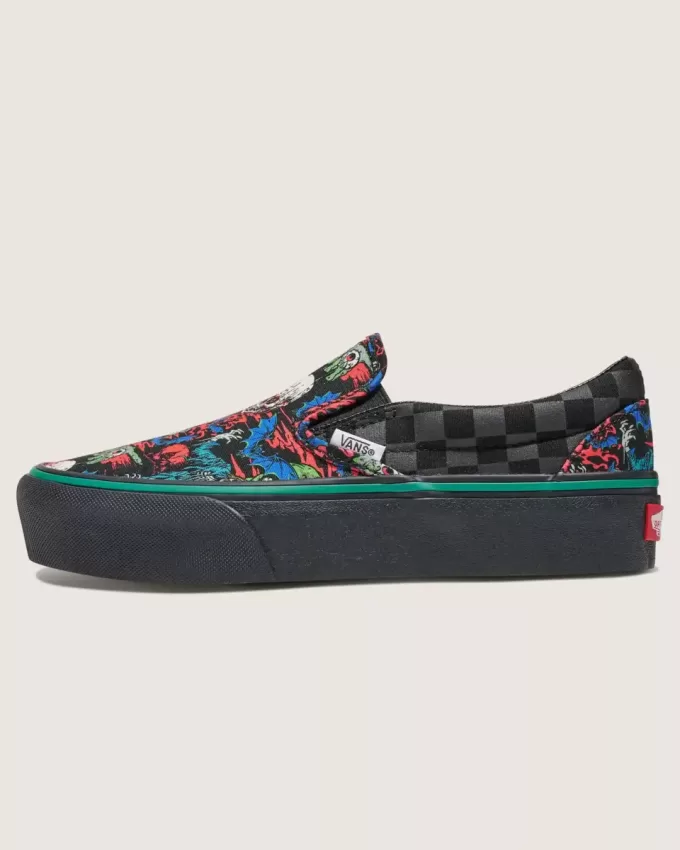 Customs Klassischer Slip-On-Plateau-Halloween-Schuh Customs Klassischer Slip-On-Plateau-Halloween-Schuh