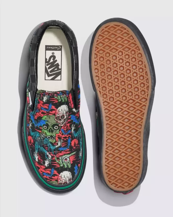 Customs Klassischer Slip-On-Plateau-Halloween-Schuh Customs Klassischer Slip-On-Plateau-Halloween-Schuh