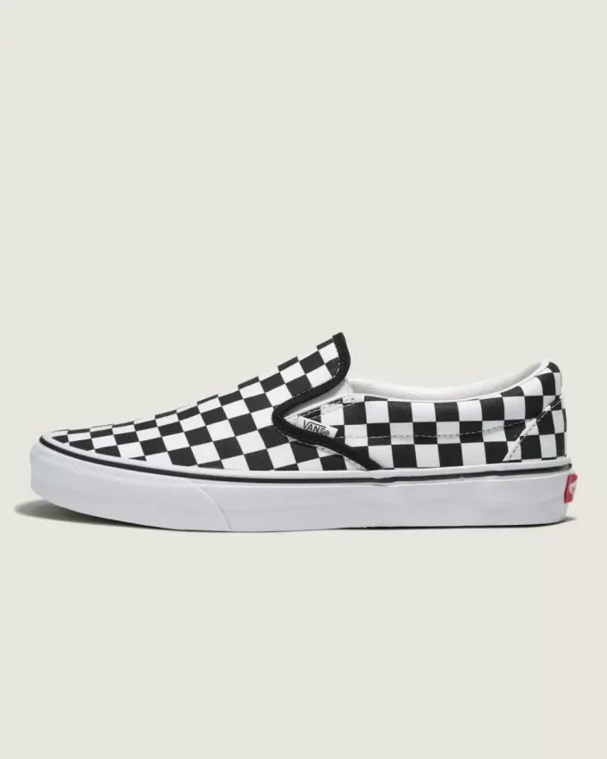 Customs Klassischer Slip-On-Schachbrett-Schuh in weiter Passform Customs Klassischer Slip-On-Schachbrett-Schuh in weiter Passform