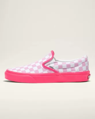 Customs Klassischer Slip-On-Schachbrett-Schuh in weiter Passform