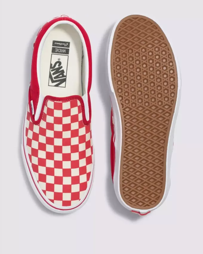 Customs Klassischer Slip-On-Schachbrett-Schuh in weiter Passform Customs Klassischer Slip-On-Schachbrett-Schuh in weiter Passform