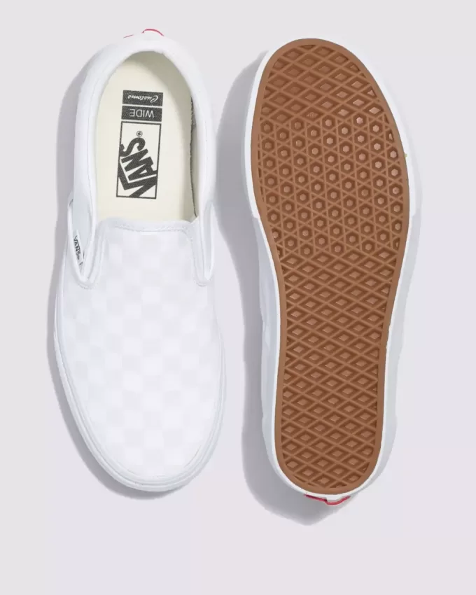 Customs Klassischer Slip-On-Schachbrett-Schuh in weiter Passform Customs Klassischer Slip-On-Schachbrett-Schuh in weiter Passform
