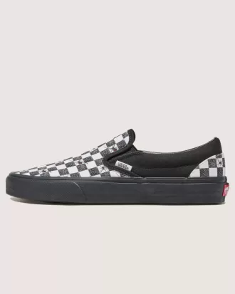 Customs Klassischer Slip-On-Schuh mit Halloween-Schachbrettmuster