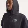 Dual Palm Retro-Kapuzenpullover mit Reißverschluss Dual Palm Retro-Kapuzenpullover mit Reißverschluss