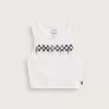 Figurbetontes Crop-Tanktop mit Schachbrettmuster Figurbetontes Crop-Tanktop mit Schachbrettmuster