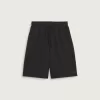 Fleece-Shorts mit Logo-Schriftzug
