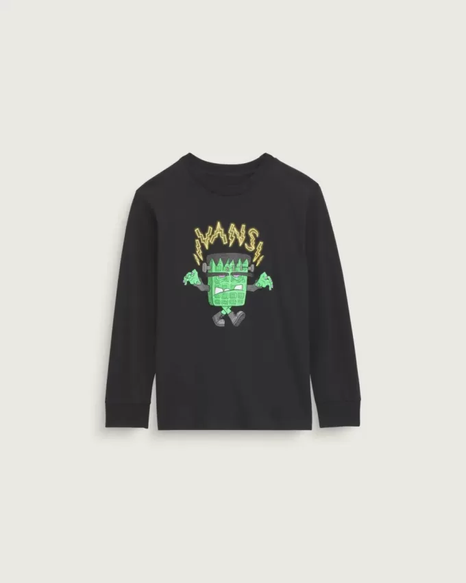 Frankenwaffel Halloween Langarm-T-Shirt für kleine Kinder