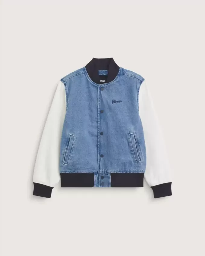 Kinder-Jeans-Baseballjacke Kinder-Jeans-Baseballjacke