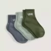 Klassische Half Crew-Socken für Kinder, 3er-Pack