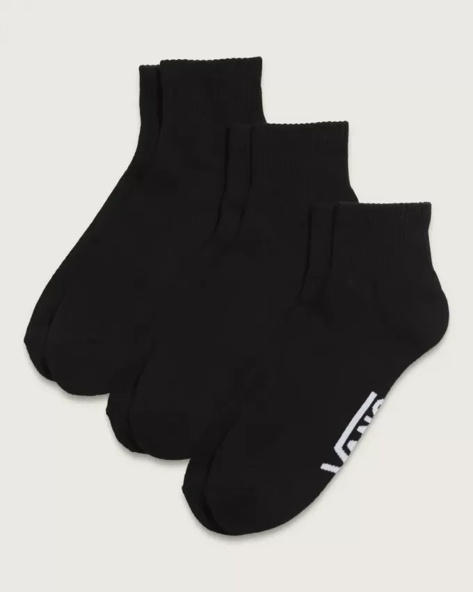 Klassische Quarter Crew-Socken, 3er-Pack