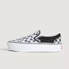 Klassischer Slip-On-Plateauschuh mit Schachbrettmuster Klassischer Slip-On-Plateauschuh mit Schachbrettmuster