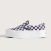 Klassischer Slip-On-Plateauschuh mit Schachbrettmuster Klassischer Slip-On-Plateauschuh mit Schachbrettmuster