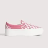 Klassischer Slip-On-Plateauschuh mit Schachbrettmuster Klassischer Slip-On-Plateauschuh mit Schachbrettmuster