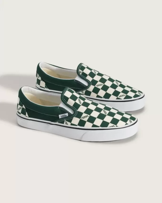 Klassischer Slip-On-Schachbrettschuh