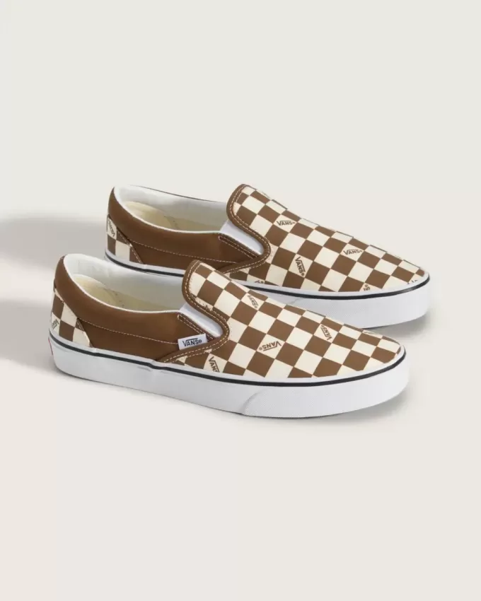 Klassischer Slip-On-Schachbrettschuh