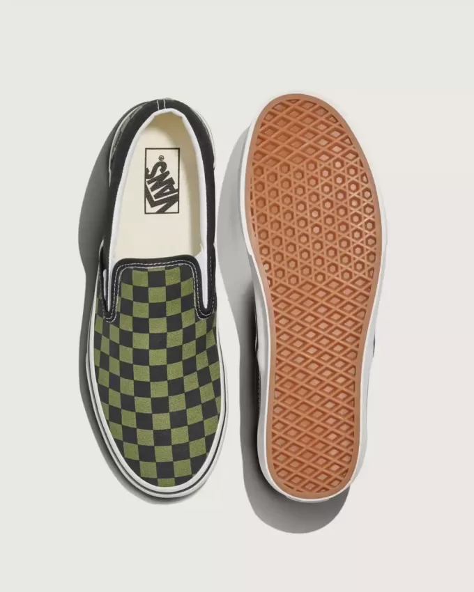 Klassischer Slip-On-Schachbrettschuh