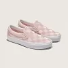 Klassischer Slip-On-Schuh aus Satin mit Schachbrettmuster Klassischer Slip-On-Schuh aus Satin mit Schachbrettmuster