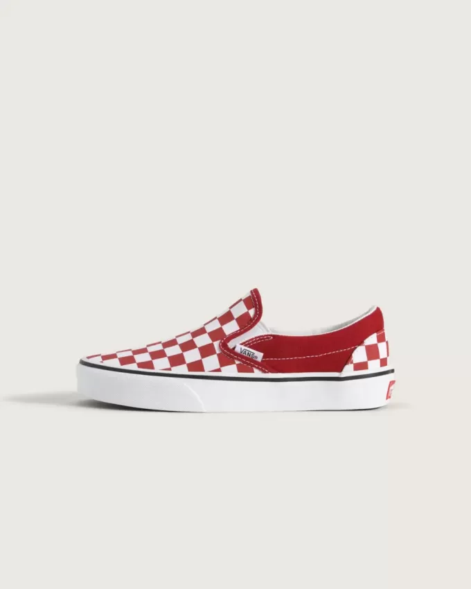 Klassischer Slip-On-Schuh mit Schachbrettmuster für große Kinder Klassischer Slip-On-Schuh mit Schachbrettmuster für große Kinder