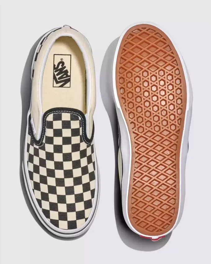 Klassischer Slip-On-Schuh mit Schachbrettmuster für große Kinder Klassischer Slip-On-Schuh mit Schachbrettmuster für große Kinder