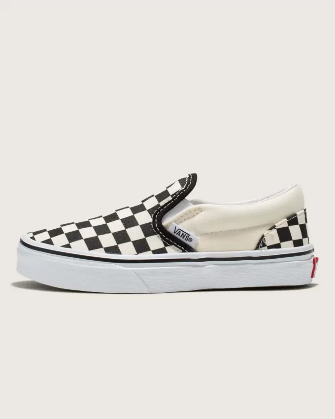 Klassischer Slip-On-Schuh mit Schachbrettmuster für Kleinkinder Klassischer Slip-On-Schuh mit Schachbrettmuster für Kleinkinder