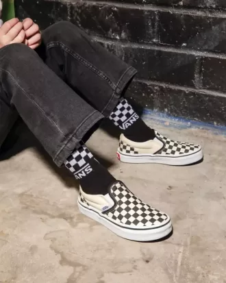 Klassischer Slip-On-Schuh mit Schachbrettmuster für Kleinkinder