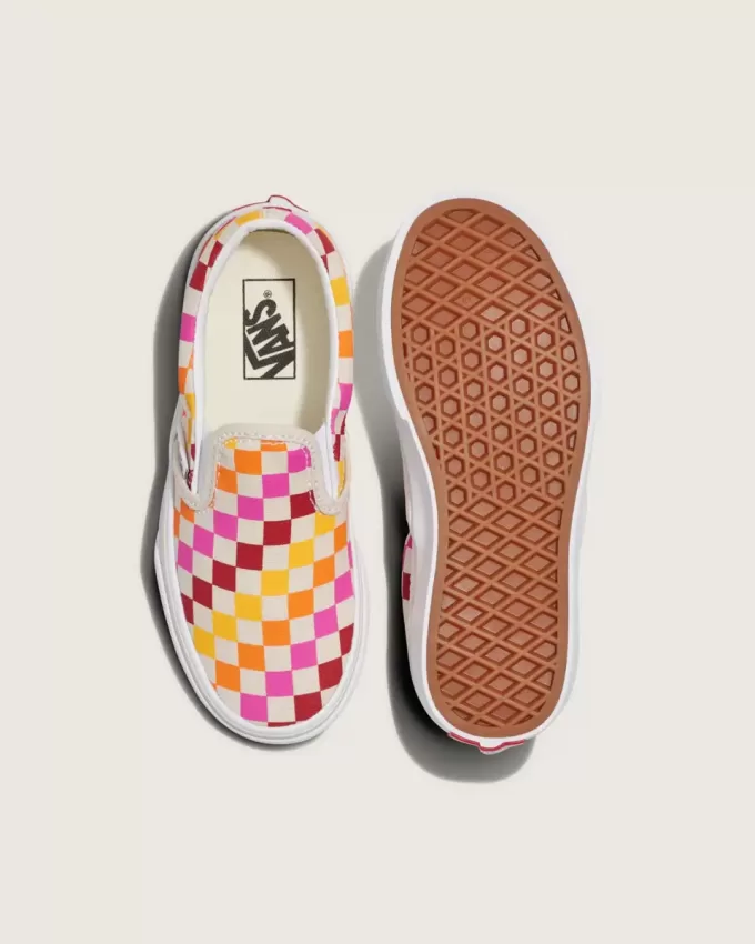Klassischer Slip-On-Schuh mit Schachbrettmuster für Kleinkinder Klassischer Slip-On-Schuh mit Schachbrettmuster für Kleinkinder