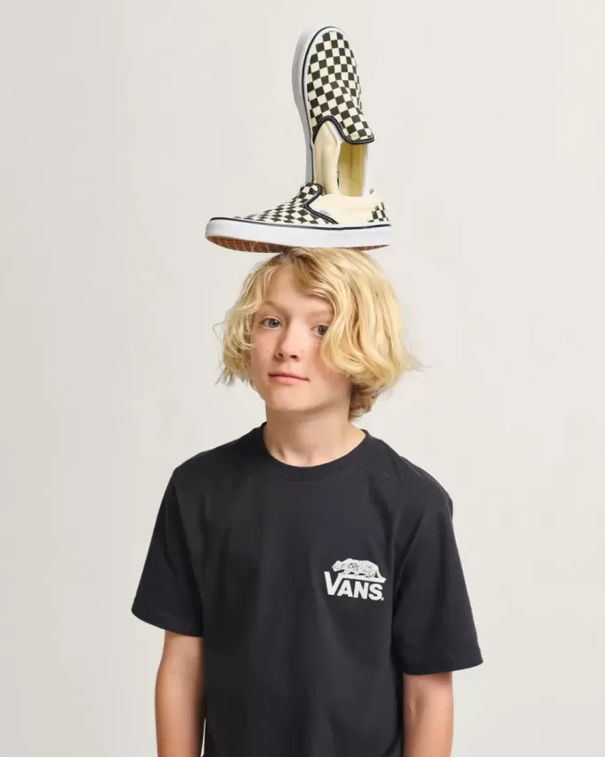 Klassischer Slip-On-Schuh mit Schachbrettmuster für Kleinkinder Klassischer Slip-On-Schuh mit Schachbrettmuster für Kleinkinder