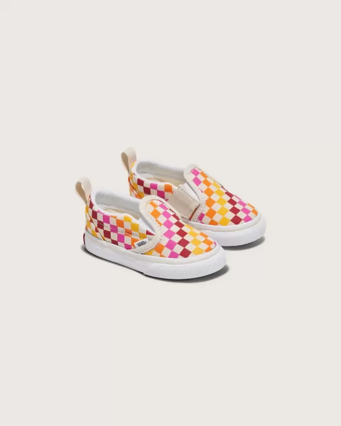 Klassischer Slip-On-Schuh mit V-Schachbrettmuster für Kleinkinder