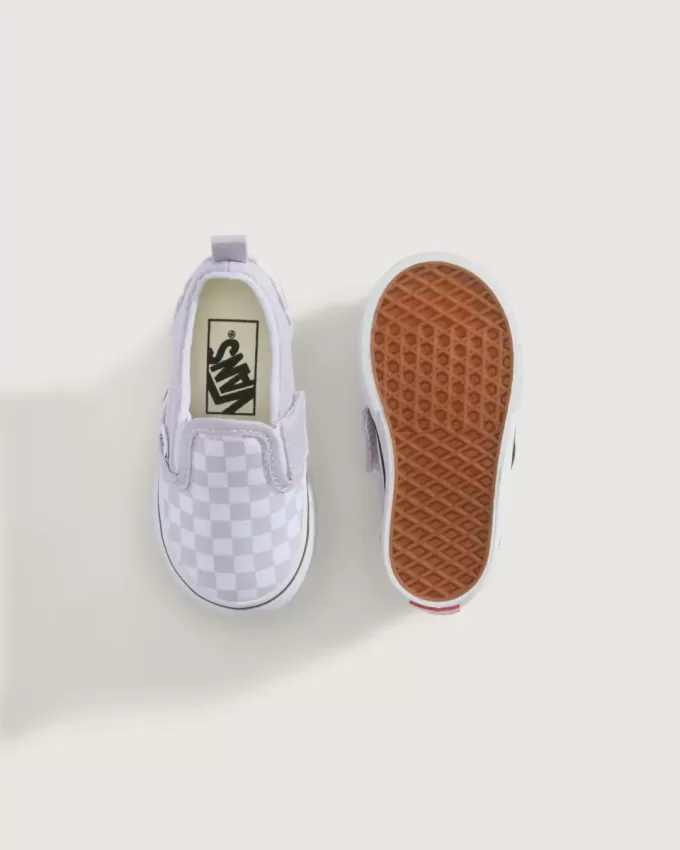 Klassischer Slip-On-Schuh mit V-Schachbrettmuster für Kleinkinder