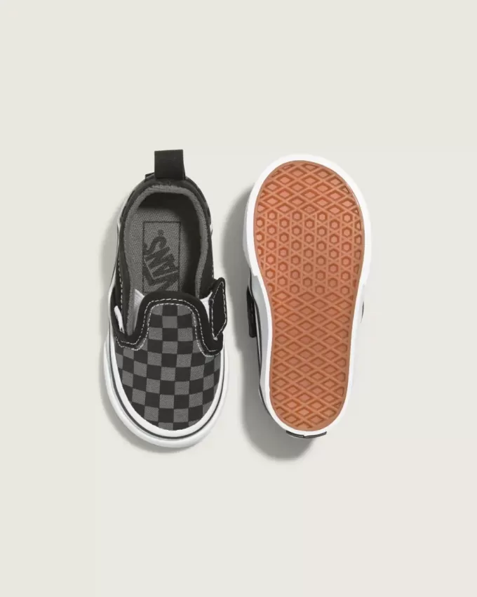 Klassischer Slip-On-Schuh mit V-Schachbrettmuster für Kleinkinder