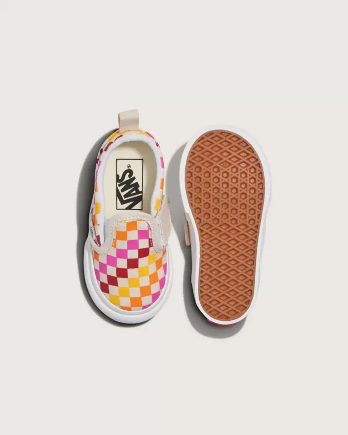 Klassischer Slip-On-Schuh mit V-Schachbrettmuster für Kleinkinder