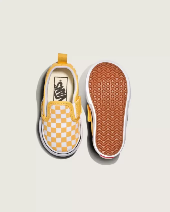 Klassischer Slip-On-Schuh mit V-Schachbrettmuster für Kleinkinder