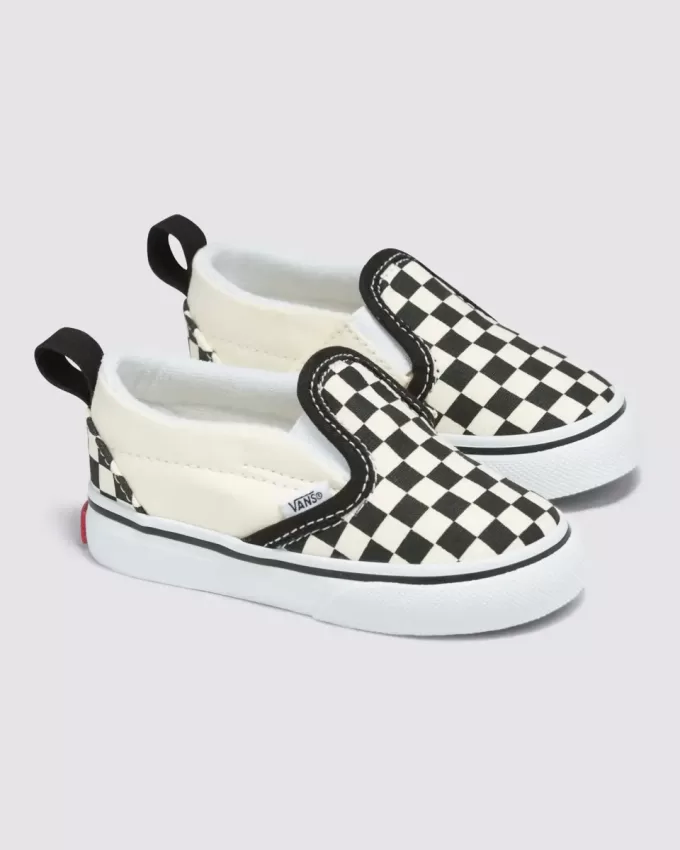 Klassischer Slip-On-Schuh mit V-Schachbrettmuster für Kleinkinder