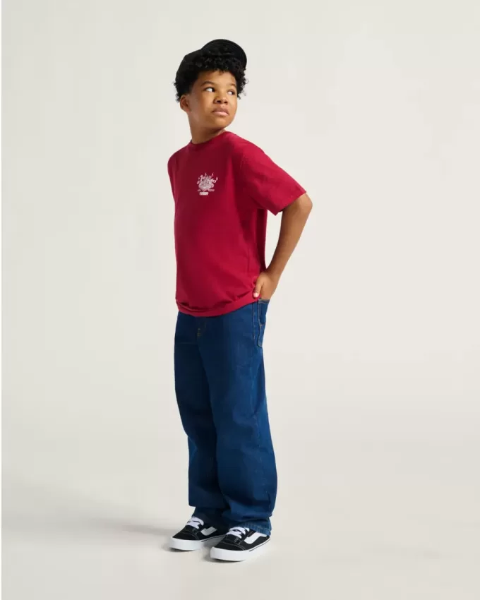 Lockere Jeanshose mit Karomuster für Kinder Lockere Jeanshose mit Karomuster für Kinder