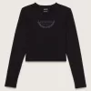 Low Key T-Shirt mit U-Ausschnitt und langen Ärmeln Low Key T-Shirt mit U-Ausschnitt und langen Ärmeln