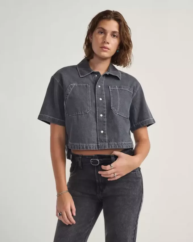 Natalie Denim-Hemd mit Knopfleiste Natalie Denim-Hemd mit Knopfleiste