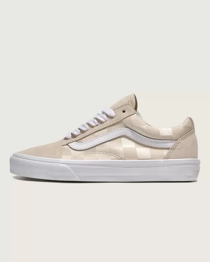 Old Skool Satinschuh mit Schachbrettmuster Old Skool Satinschuh mit Schachbrettmuster