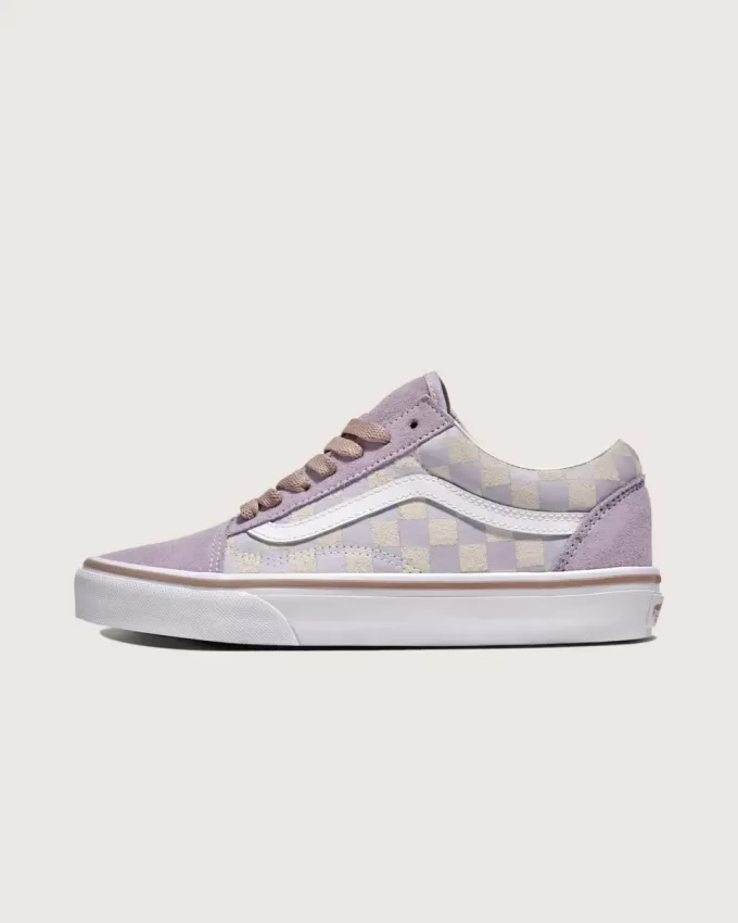 Old Skool Wildlederschuh mit Schachbrettmuster
