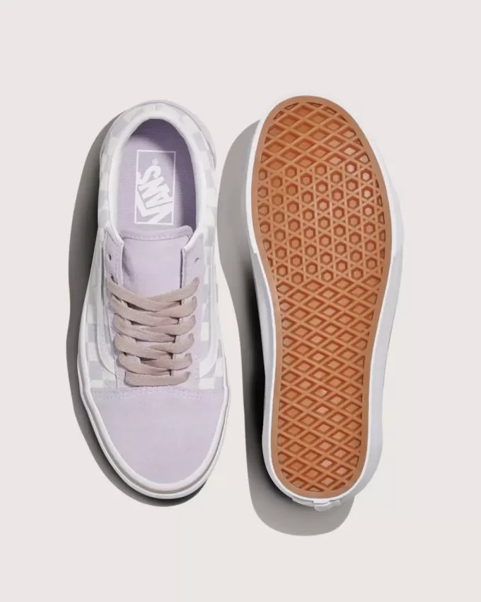 Old Skool Wildlederschuh mit Schachbrettmuster