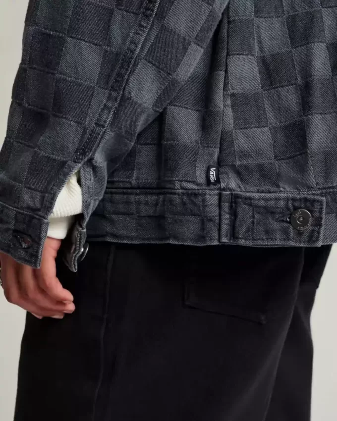 Pitstop Checkered Station Jeansjacke Pitstop Checkered Station Jeansjacke