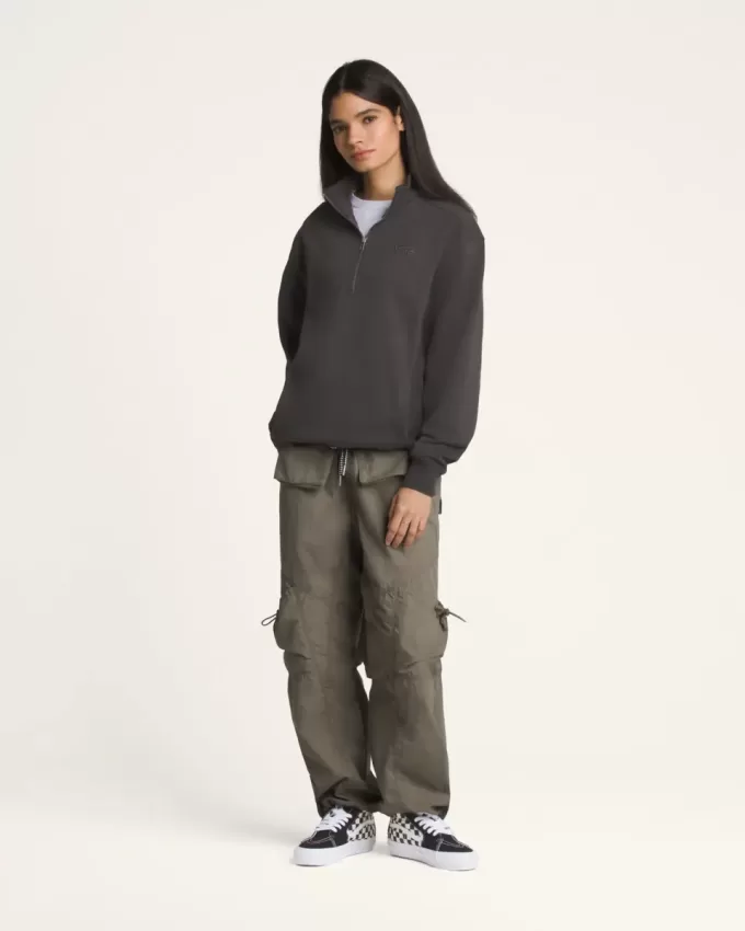 Premium-Sweatshirt mit halbem Reißverschluss